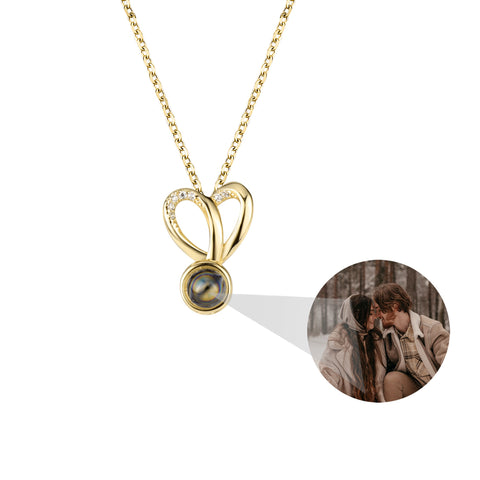 I Love Your Heart Shaped Projection Necklace