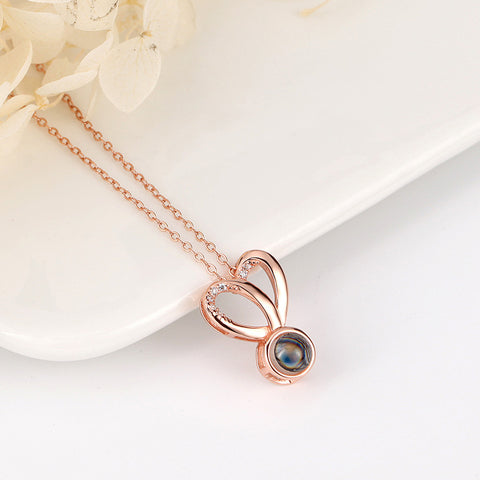 I Love Your Heart Shaped Projection Necklace