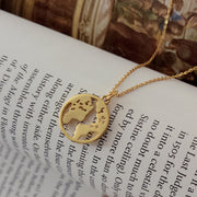S925 Sterling Silver Your World Map Necklace