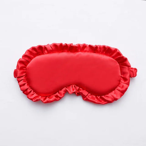 Silk Ruffle Sleep Eye Mask for Better Sleep (Multicolor)