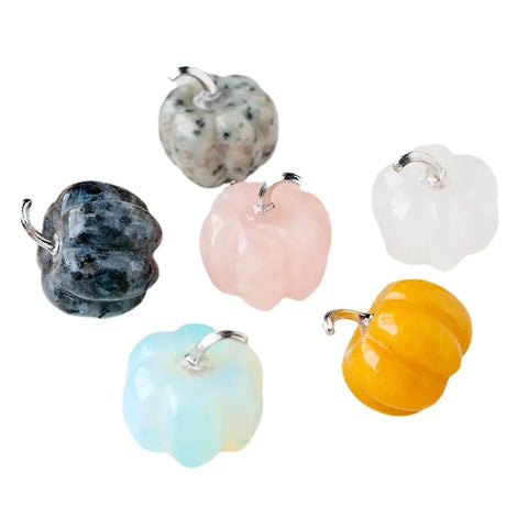 Natural Crystal Pumpkin Sculpture