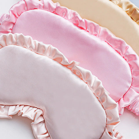 Silk Ruffle Sleep Eye Mask for Better Sleep (Multicolor)