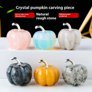 Natural Crystal Pumpkin Sculpture