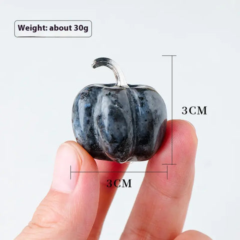 Natural Crystal Pumpkin Sculpture