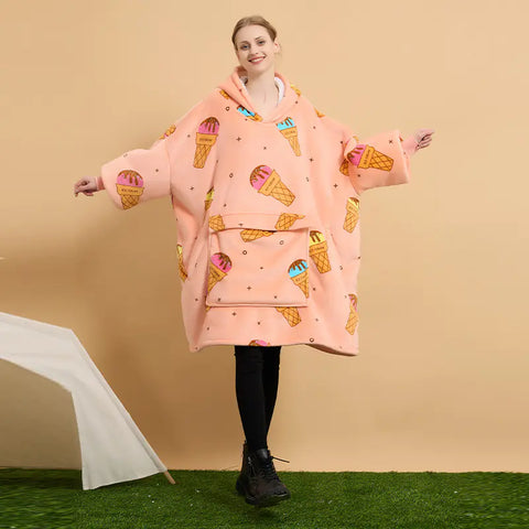 ultra soft wearable blanket hoodie for cold nights