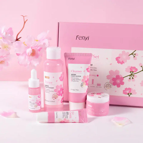 Japan Sakura Skincare Set - 5 Piece Face Care Kit