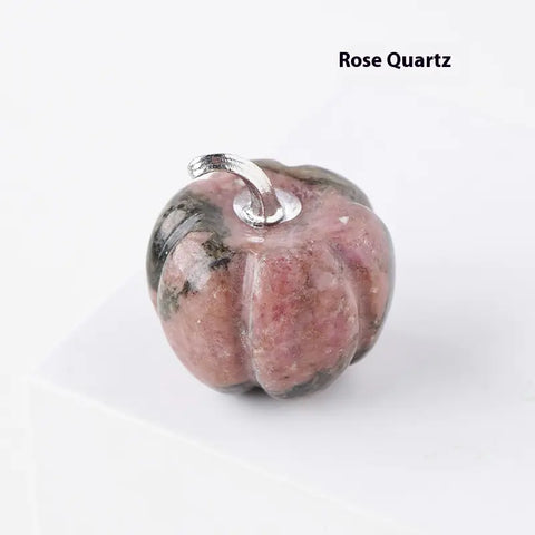 Natural Crystal Pumpkin Sculpture